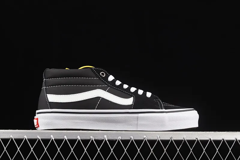 All categories Vans Vans series Vans Mid Vans Kate SK8-Mid black and white suede professional skateboard shoes commemorating legendary skater superstar Jeff Grosso VN0A5FCG625
